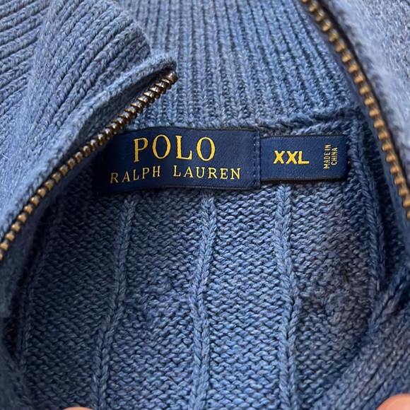 Ralph Lauren Cable 1/4 Zip Sweater - Picture 2 of 2